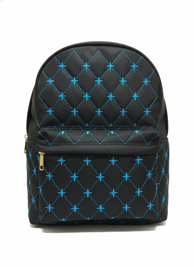 Midnight Blue Stitch Puff Backpack