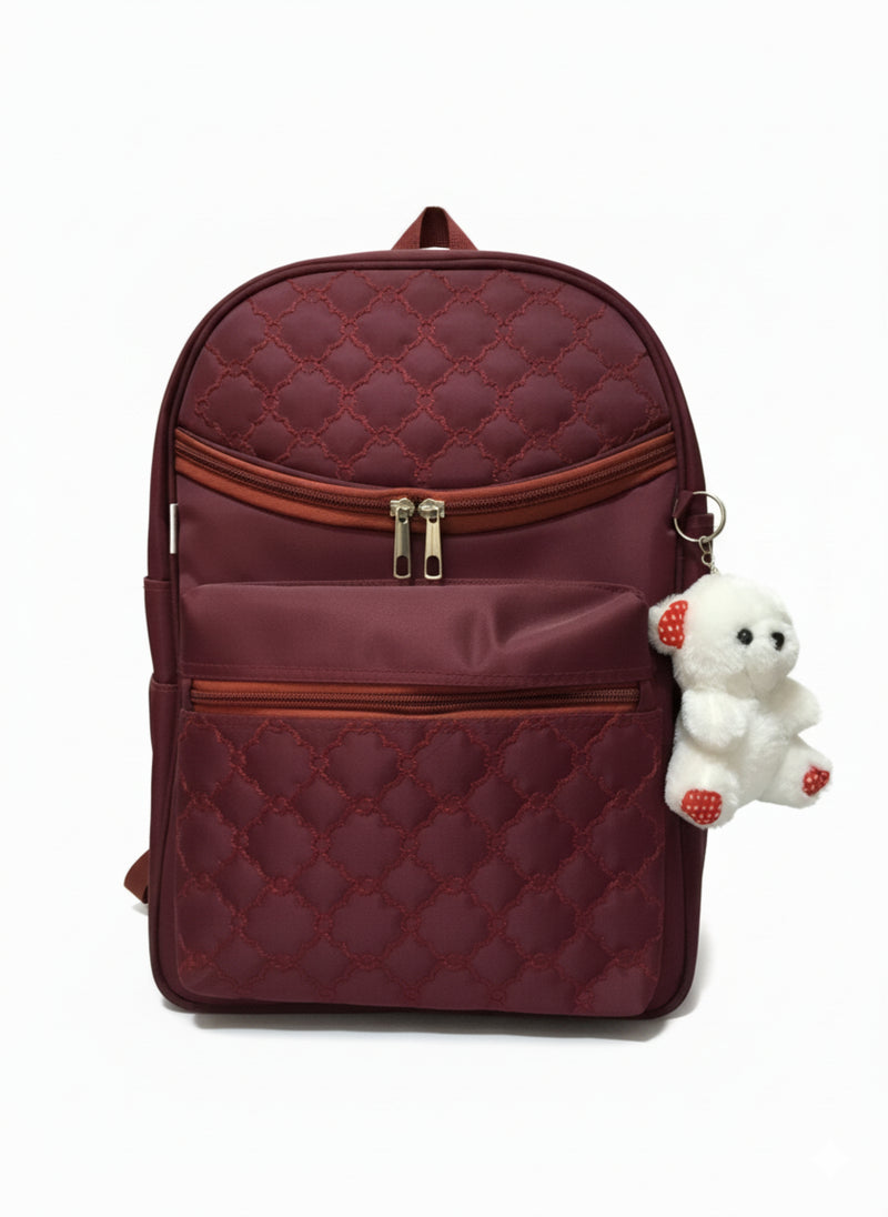 Classic Maroon Charm Bag